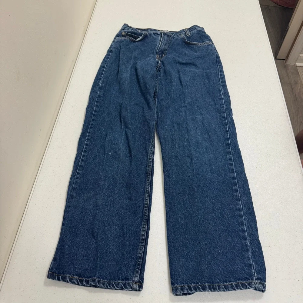 Arizona Jean Company Loose Fit Blue Denim Jeans Mens 16 Regular Medium Wash 3417